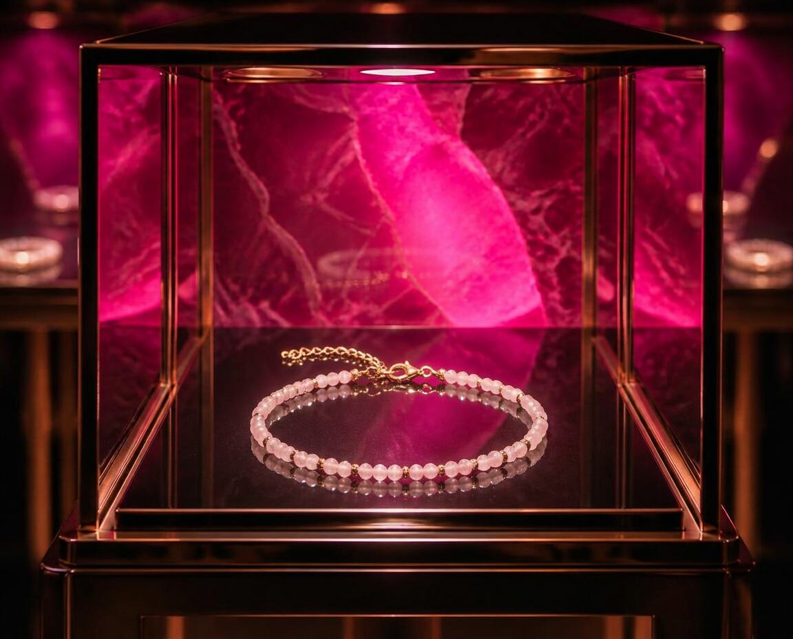 Bracelet in a glass display